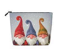 Gdshjklw Trousse de maquillage en lin pour femme, étanche, organiseur de cosmétiques de voyage, léger à fermeture éclair, trousse de toilette de voyage, organisateur de Noël et d'hiver, nains de