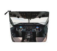 Gdshjklw Trousse de maquillage en lin pour femme, étanche, organiseur de cosmétiques de voyage, léger à fermeture éclair, trousse de toilette de voyage, organisateur d'avion, 1 sac de rangement pour