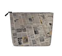 Gdshjklw Trousse de maquillage en lin pour femme, étanche, organiseur de cosmétiques de voyage, léger à fermeture éclair, trousse de toilette de voyage, organisateur de journaux, pinceaux de