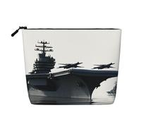 GDSHJKLW Trousse de maquillage en lin pour femme, étanche, organiseur de cosmétiques de voyage, léger à fermeture éclair, sac de rangement pour avion, pinceaux de maquillage