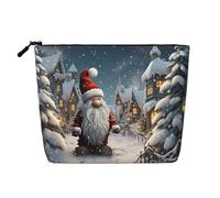 GDSHJKLW Trousse de maquillage en lin pour femme, étanche, organiseur de cosmétiques de voyage, léger, fermeture éclair, trousse de toilette de voyage, organisateur de Noël, sac de rangement pour