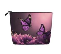 GDSHJKLW Trousse de maquillage en lin pour femme, étanche, organiseur de cosmétiques de voyage, léger, fermeture éclair, trousse de toilette de voyage, organisateur de fleurs 3D, sac de rangement pour