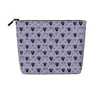 Gdshjklw Trousse de maquillage en lin pour femme, étanche, organiseur de cosmétiques de voyage, léger, fermeture éclair, trousse de toilette de voyage, manoir hanté, sac de rangement pour pinceaux de