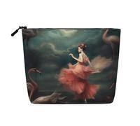 GDSHJKLW Trousse de maquillage en lin pour femme, étanche, organiseur de cosmétiques de voyage, léger, fermeture éclair, trousse de toilette de voyage, organisateur d'une nuit de miracles et de