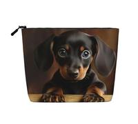 Gdshjklw Trousse de maquillage en lin pour femme, étanche, organiseur de cosmétiques de voyage, léger, fermeture éclair, trousse de toilette de voyage, organisateur de pinceaux de maquillage pour