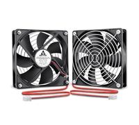 GDSTIME Lot de 2 ventilateurs 12 V 120 mm PC sans balais 120 x 25 mm CC 1500 tr/min pour ordinateur portable routeur