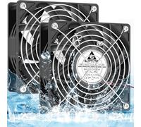 GDSTIME Lot de 2 ventilateurs de refroidissement étanches IP68 120 mm x 38 mm 12 V CC à double roulement à billes haute vitesse pour boîtier d'ordinateur PC 2 broches