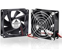 GDSTIME Lot de 2 ventilateurs de refroidissement sans balais 80 mm x 25 mm à double roulement à billes haute vitesse 4500 tr/min 12 V CC