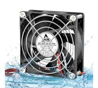GDSTIME Ventilateur de refroidissement IP67 80 mm x 25 12 V à roulement à billes CC sans balais pour PC