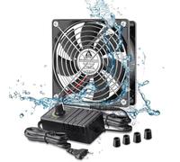 GDSTIME Ventilateur IP67 230 V 120 mm ventilateur 220 Volt IP67 double roulement à billes PC ventilateur 120 mm avec fiche 4 V-12 V contrôle vitesse réglable