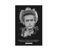 GDTFSDWZX Poster sur toile avec citations de James Dean pour décoration de chambre à coucher, bureau, chambre, cadeau 40 x 60 cm