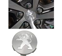 GDUTBC 4 Pièces Cache Moyeux pour Peugeot 3008 307 408 308S 508L 4008 60mm, Voiture Jante Centre Moyeu Couvercle Étanche Autocollants, Auto Cache-moyeux Capuchons Décoration Accessoires