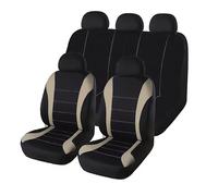 GDUTBC Auto Ensembles Housses Siège pour KIA Soul 2010-2024, Respirant Antidérapant Housses de Siège, Avant Arrière Auto Coussins Couvre Accessoires,C Beige