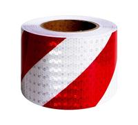 GDWD Bande réfléchissante autocollante, bande réfléchissante, imperméable, pour le marquage d'avertissement, de sécurité, rouge et blanc, 20 m x 10 cm