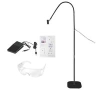 GDWD Lampe UV pour cils - 6 W - Avec interrupteur à pied - Lunettes de protection - Lampe UV avec taille de point réglable à 360° - Col de cygne flexible à 360° - Pour durcissement des ongles en gel