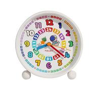 GDWD Réveil Numérique pour Enfants - Sans Tic-Tac, Éducatif, Analogique, à Quartz avec Veilleuse - Fonctionne avec Piles (Blanc 1)
