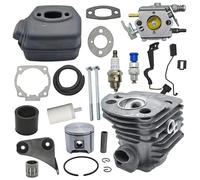 GDYUNBA Kit de réparation de Piston d'échappement de carburateur de Cylindre de 46 mm for tronçonneuse Husqvarna 55 51 501766605 503218202 503281504 503609171 Performance