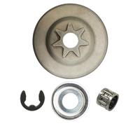 GDYUNBA Tambour d'embrayage 3/8" 7T for Stihl MS311 MS391 avec pignon, roulement à Aiguilles, rondelle, Clip, pièces de tronçonneuse 11296402000 Performance