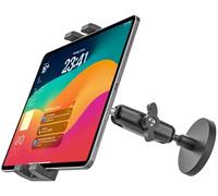 GDZN Support magnétique puissant pour tablette avec bras en aluminium - Support mural magnétique pour réfrigérateur, gym, chariot élévateur, tracteur pour iPad Pro Air Mini, Galaxy tab, Fire 4,7-13