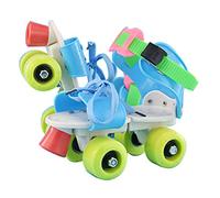 GDZTBS Enfants Patins à roulettes Double rangée 4 Roues Chaussures de Patinage Taille Slalom Coulissant Patins à Roues alignées pour Enfants garçons Filles