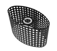 GE Abat-jour en métal 14,5 x 23 cm E27/E14 creux ovale en fer gravé pour lampe de table de chevet, lustre, applique murale (noir)