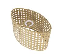 GE Abat-jour en métal 14,5 x 23 cm pour ampoules E27 E14 Design ovale creux décoratif en fer pour table de chevet, lustres et appliques murales