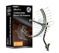 GE Antenne TV numérique d'extérieur HD Longue portée, Prend en Charge 4K 1080P HD Smart TV VHF UHF, Support J Inclus pour Grenier ou extérieur, résistante aux intempéries, 29884