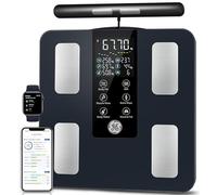 GE Balance intelligente pour poids corporel, balance de salle de bain numérique à 8 électrodes, 27 mesures pour la graisse, l'IMC, la masse musculaire, analyseur de composition corporelle, Bluetooth
