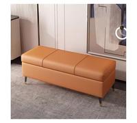 GE Banc de rangement en similicuir - Ottomane rectangulaire relevable pour chambre à coucher, salon, entrée - Coffre de rangement élégant de 60 cm, solution gain de place