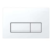 Geberit Plaque d'actionnement Delta 50 Square 115105115 – Double chasse – Blanc alpin