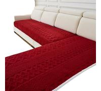 ge Housse de canapé polaire pour chiens et chats - Couverture antidérapante en peluche pour animaux de compagnie - Protection de meubles (rouge, 91,4 x 160 cm, rectangulaire)