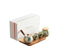 Ge Kiln Home Service à thé en céramique peinte à la main avec poignée latérale Kung Fu Violet 250 ml