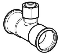 Ge Mapress C-Acier Pièce en T Avec IG d18-Rp1/2-18 Galvanisé