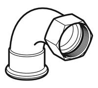 Ge Mapress C-Acier Übergangsbogen 90Gr Avec IG d15-Rp1/2 Galvanisé