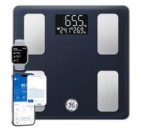 GE Pese Personne Connectée Blance, Intelligent Pese Personne Masse Graisseuse et Muscle IMC 13 Mesures Corporelles Balance Connectée Haute Hrécision avec Grand Écran 180 kg Noir