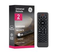 GE Télécommande Universelle à Gros Boutons, télécommande de Rechange Universelle pour Samsung, LG, Vizio, Sony, Smart TV, Fire TV, Roku, 2 appareils, Gris Anthracite, 83036