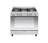 GE960CMIX2 - Cuisinière - pose libre - largeur : 90 cm - profondeur : 60 cm - hauteur : 91 cm - avec système auto-nettoyant inox