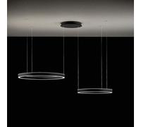 GEA LUCE CRISEIDE Suspension à 2 sources lumineuses en décalage, LED, CRISEIDE SS/2DN,