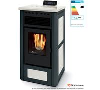 Gea S 9kW Poêle à granulés étanche | Sortie Arrière blanc