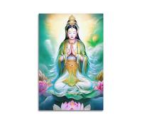 GEAD Poster bouddhiste - Déesse de la Miséricorde Art visuel décoratif sur toile 40 x 60 cm