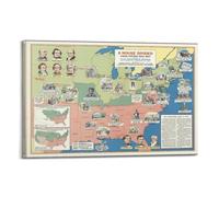GEAD Poster vintage de la guerre de Sécession sur toile décorative 30 x 45 cm