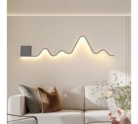 GEADI Applique Murale Intérieure LED, 27W 110CM Dimmable Lampe Murale LED Moderne, 3000-6500K Linéaire Luminaire Mural Interieur pour Chambre, Salon, Couloir