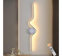 GEADI LED Applique Murale intérieur, 20W Lumière Lampe Murale Linéaire, Moderne Aluminium Appliques Murales Dimmable pour Chambre, Couloir, Salon, Escalier