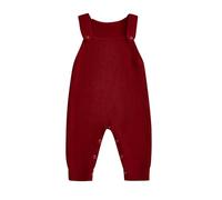 Geagodelia Body en tricot de couleur unie pour bébé garçon fille combinaison pleine longueur pull boutonné pantalon sans manches en tricot barboteuse pull une pièce tenues, Rouge, 0-6 mois