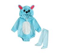 Geagodelia Costume Bébé Animaux Body Pingouin/Koala/Vache Zippé Mignon | Déguisement Halloween Automne Nouveau-Né Garçon Fille (Koala 2pcs, 6-12 Mois)