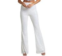 Geagodelia Pantalon Patte d'Eléphant Paillette Femme Taille Elastique, Pantalon Brillant Tendance Disco
