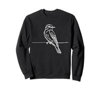 Geai Bleu à crête Art linéaire Ornithologue Sweatshirt
