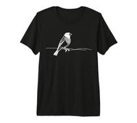 Geai Bleu à Gorge Rose - Linéart Ornithologue T-Shirt Haut de Gamme
