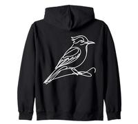 Geai Bleu Art linéaire Ornithologue Sweat à Capuche
