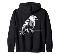 Geai Bleu Art linéaire Ornithologue Sweat à Capuche